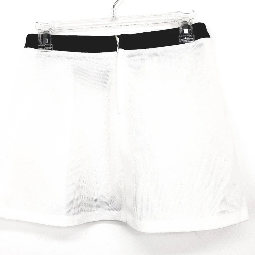 Fred Perry Sportswear Vintage Tennis Skirt White Black Pique Wrap Size 42 - Picture 5 of 11